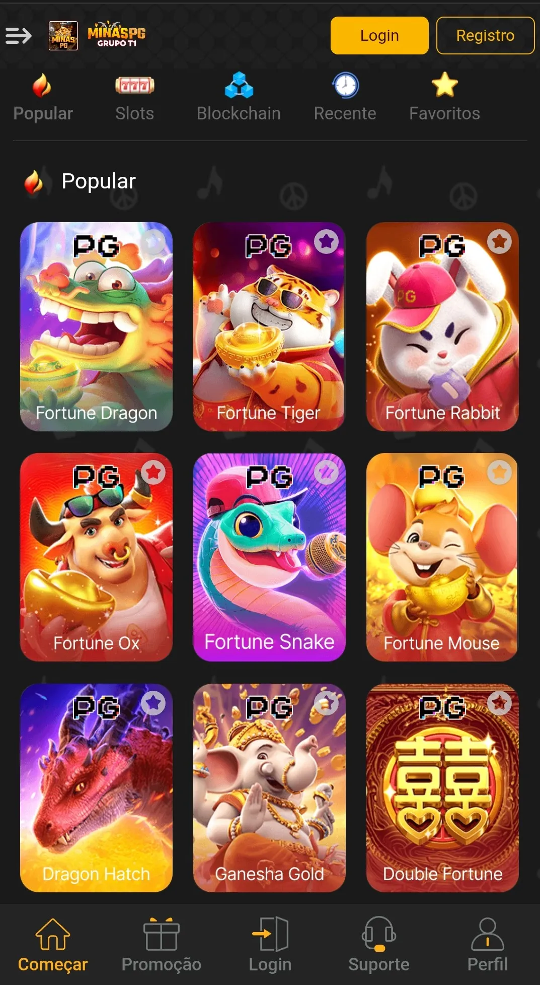 Minaspg - Fique De Olho Nestes Jogos!! logotipo da plataforma onde você poderá se cadastrar gratuitamente